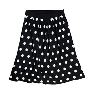 Knit Polka Dot Black & White Skirt